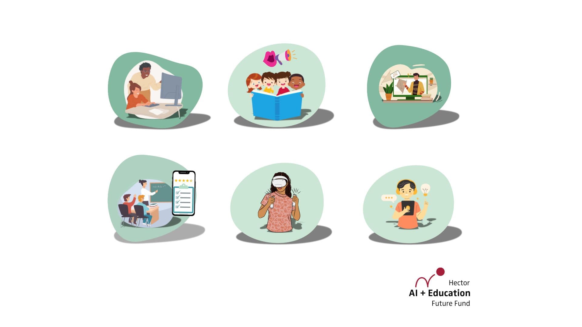 The logos of the various projects run by the Hector Foundation