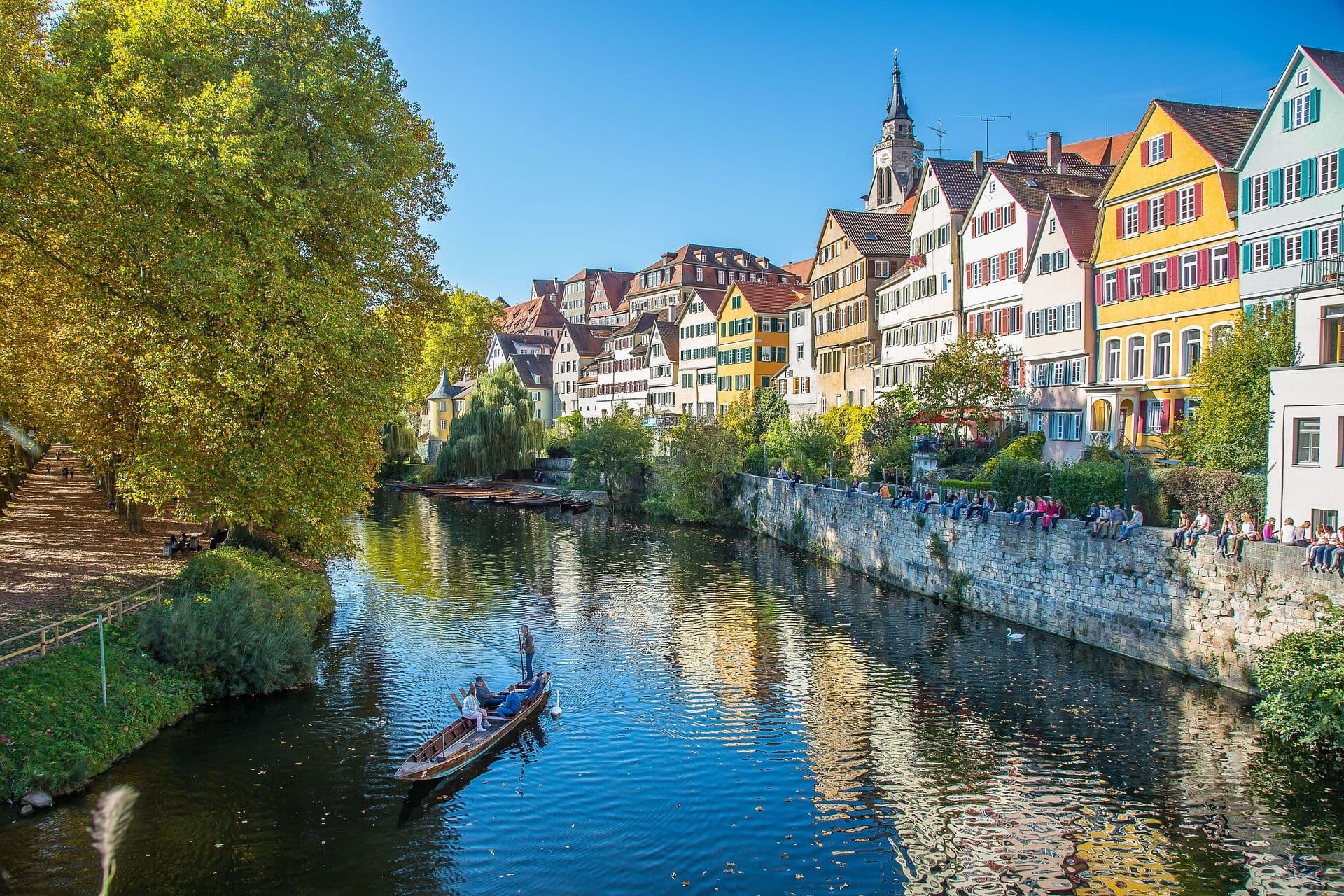 A colourful house front in Tübingen