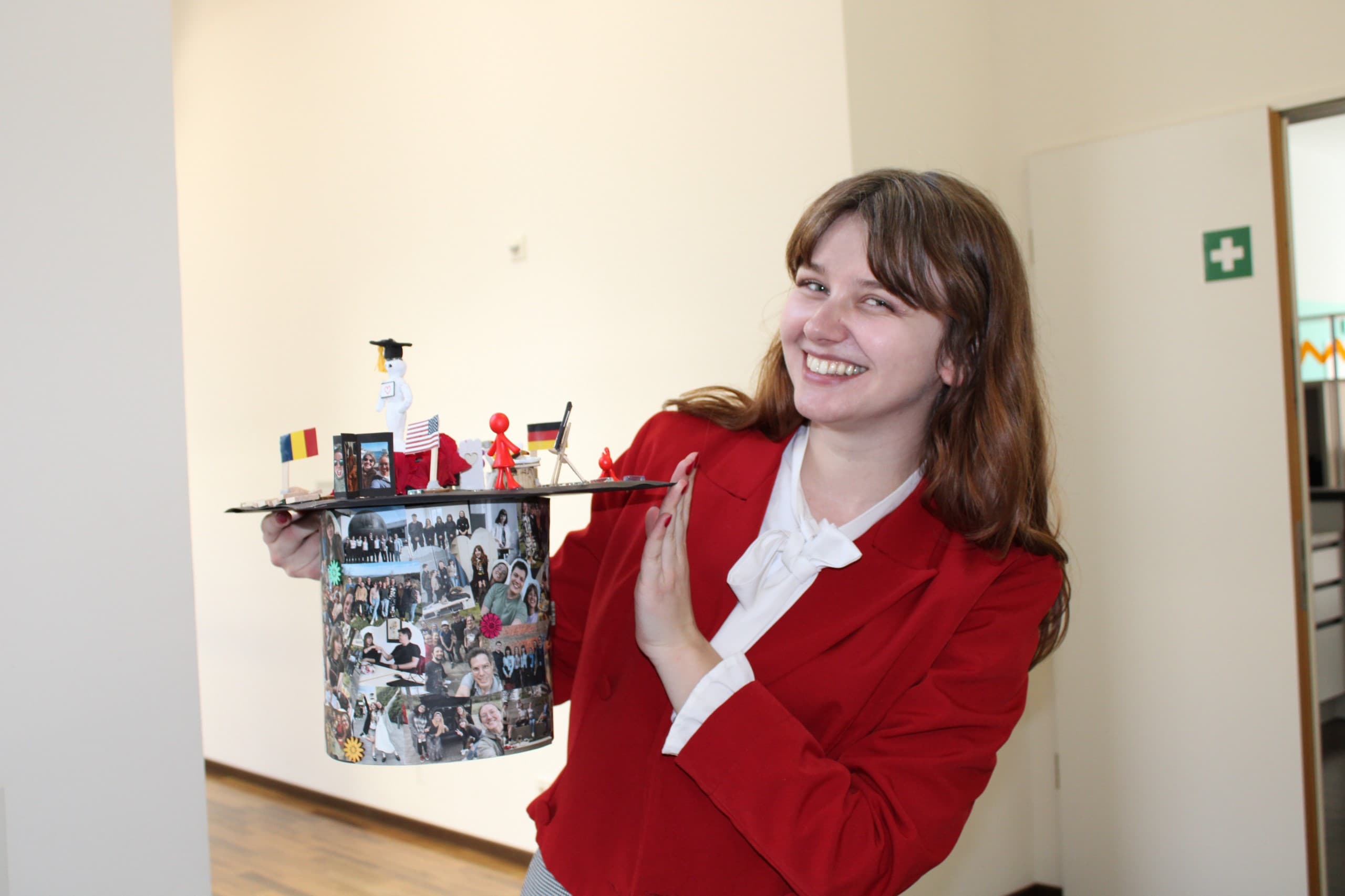 Andreea-Elena Potinteu after her dissertation defence