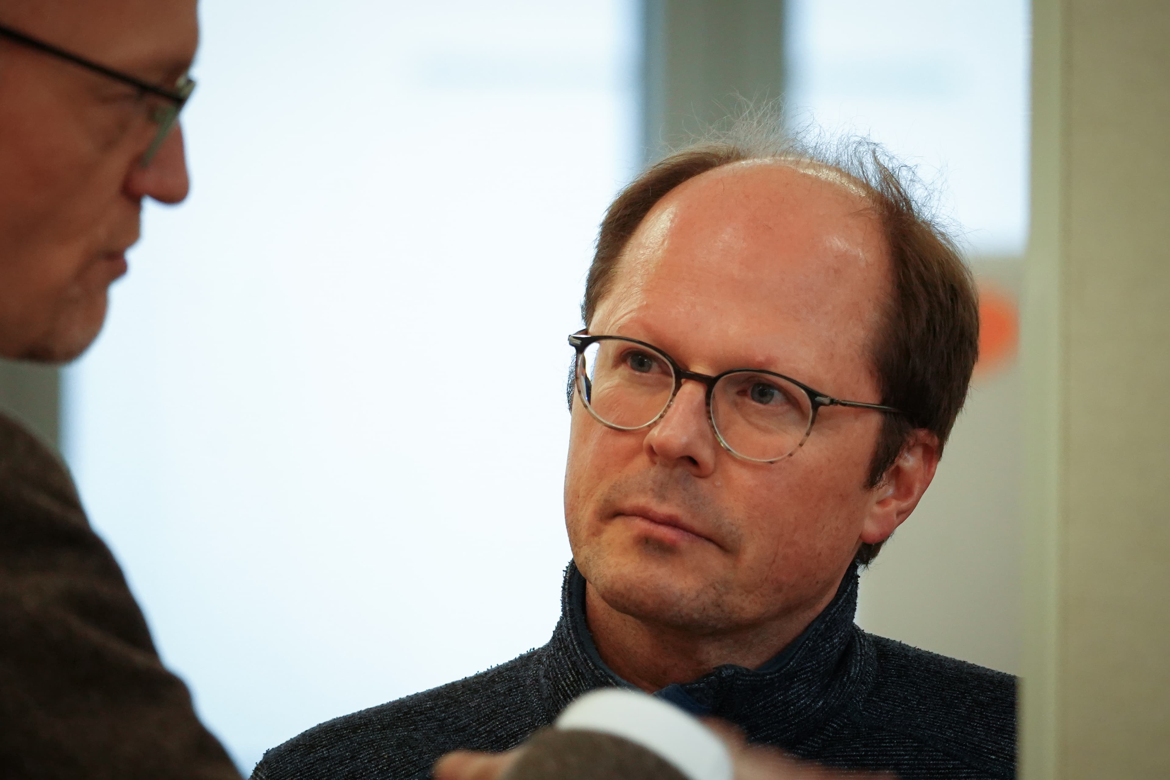 Two visitors at Digital Education Day 2025 at the IWM in Tübingen