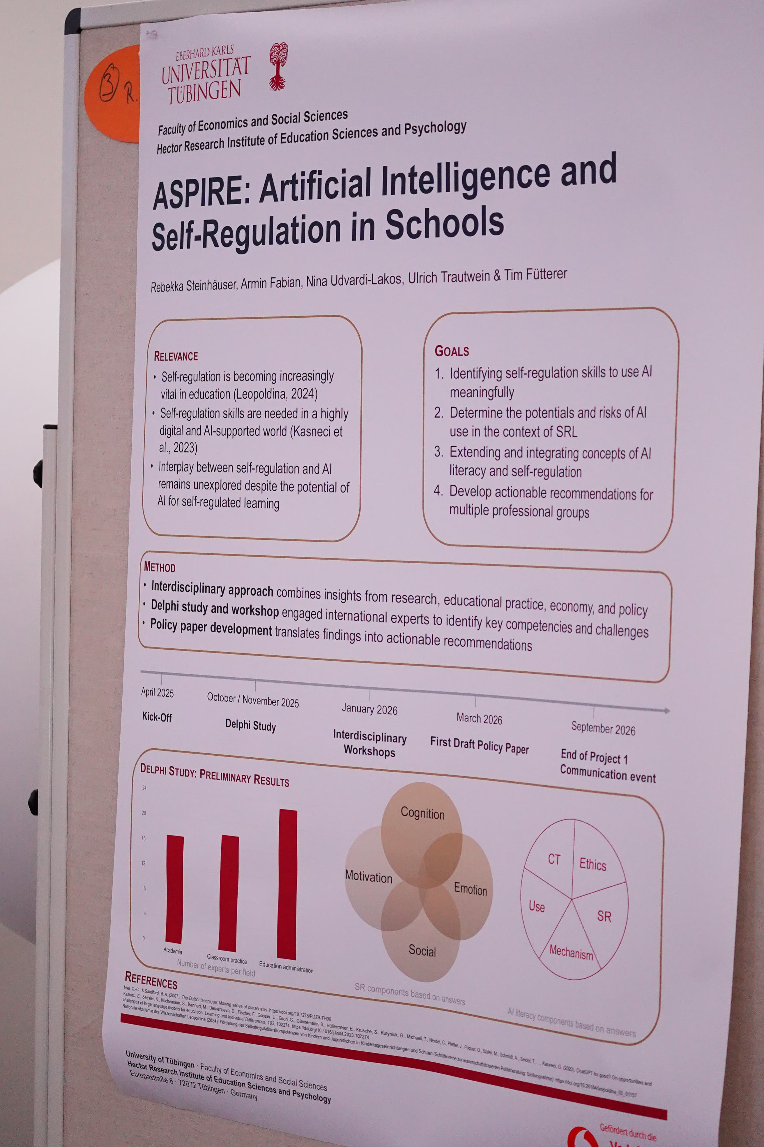 A research poster at Digital Education Day 2025 at the IWM in Tübingen