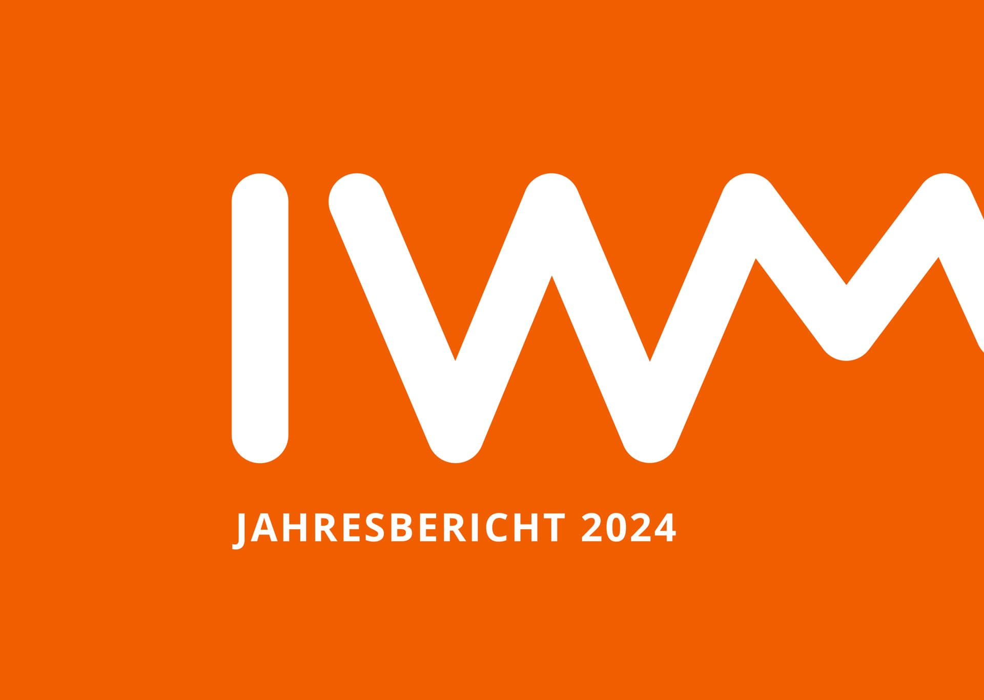 Das Cover des IWM Jahresberichts 2024